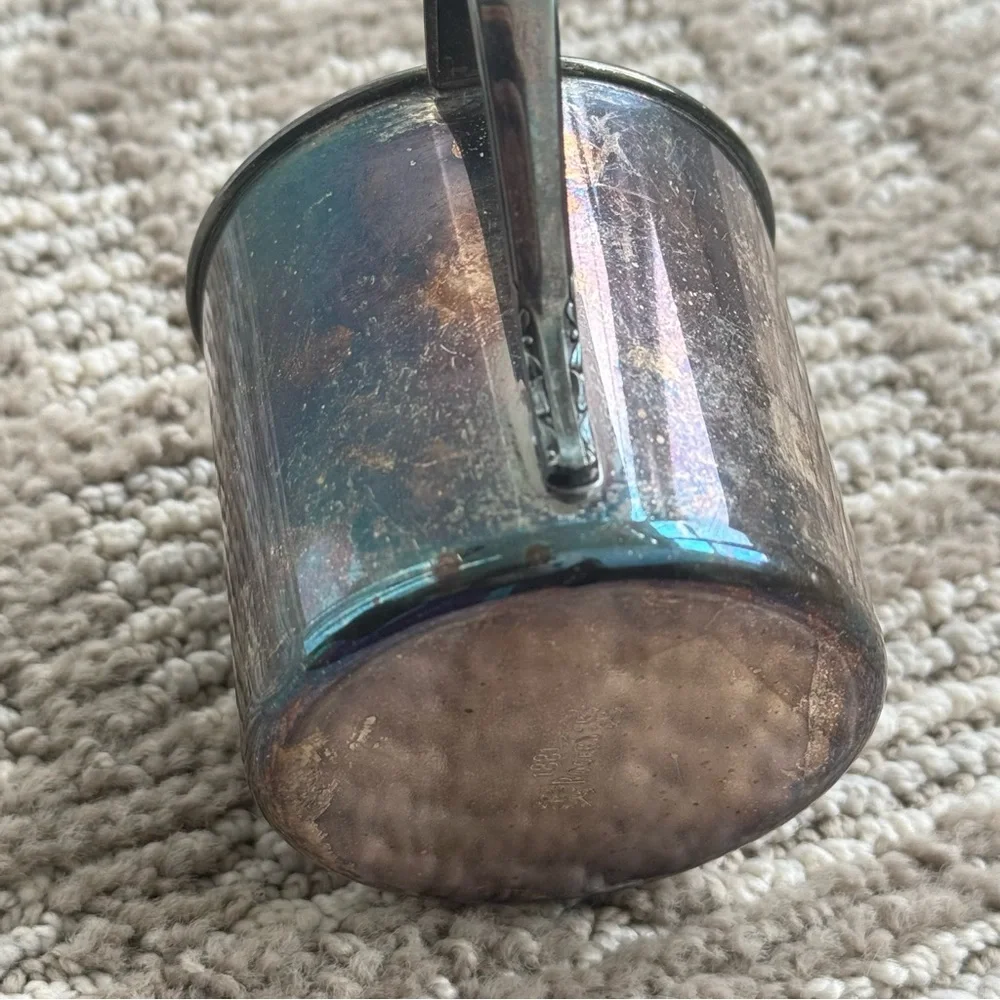 1881 Roger’s Vintage silver 2.5” cup mug